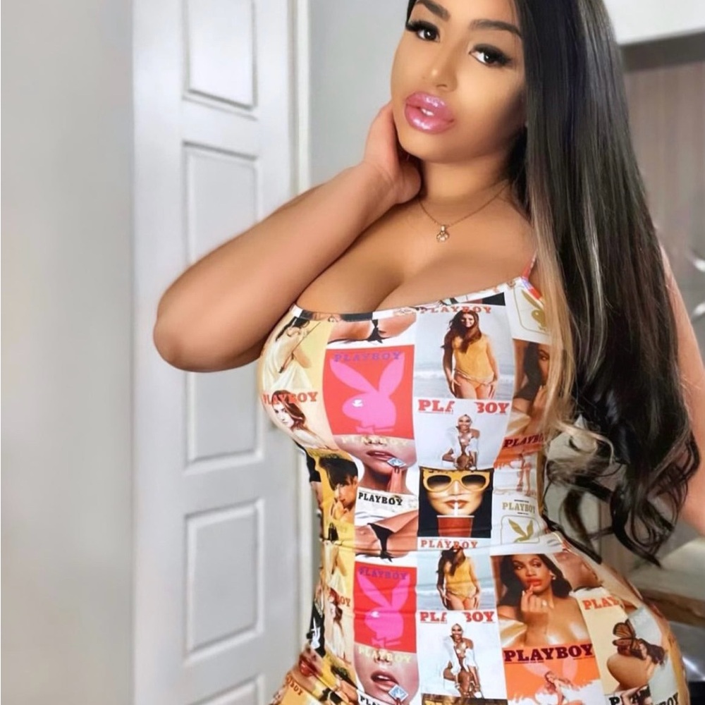 Playboy Graphic Bodycon Dress